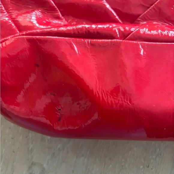 COACH Red Patent Leather Bag with Gold Accents - Picture 5 of 12